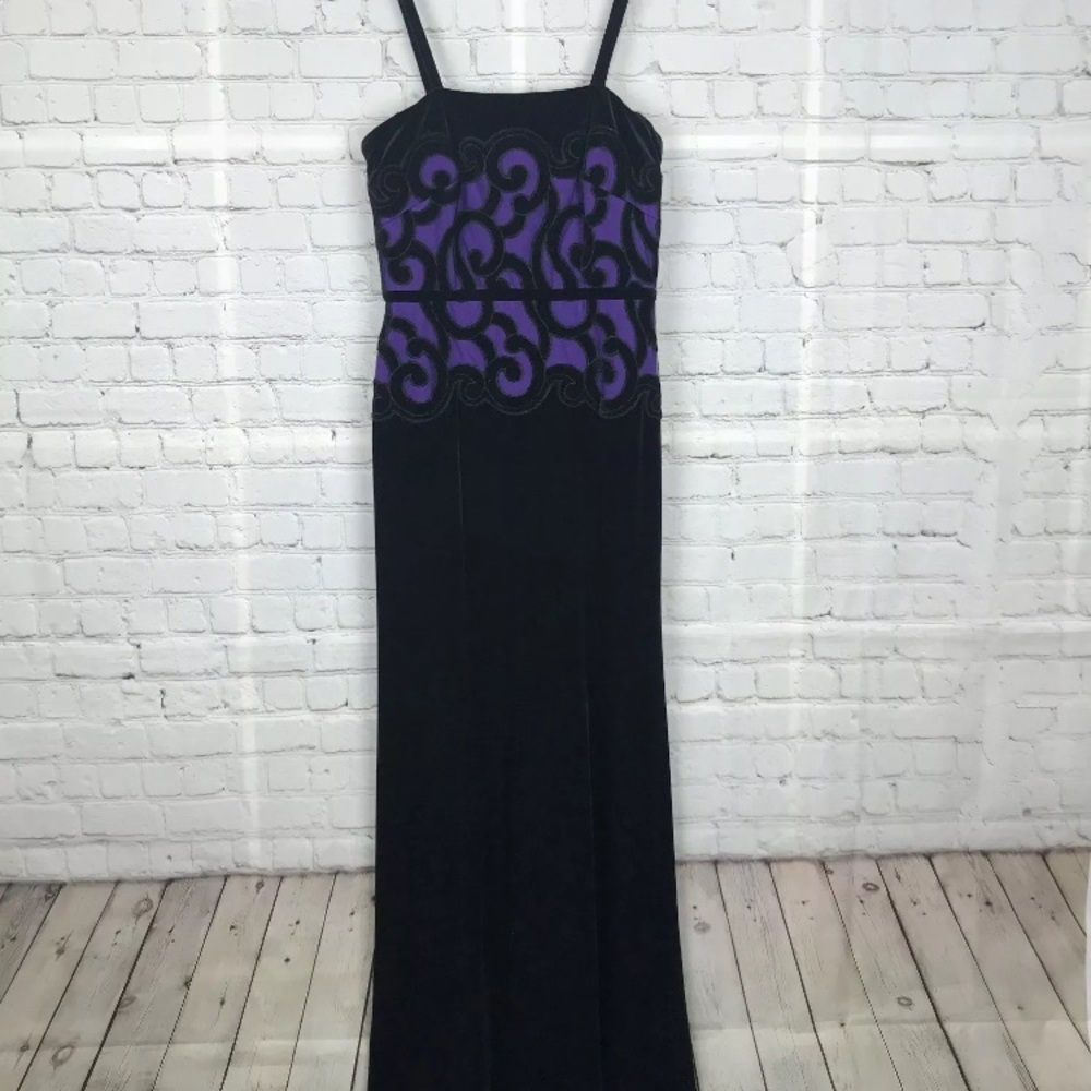 TADASHI Collection VELVET Evening Formal Dress 8